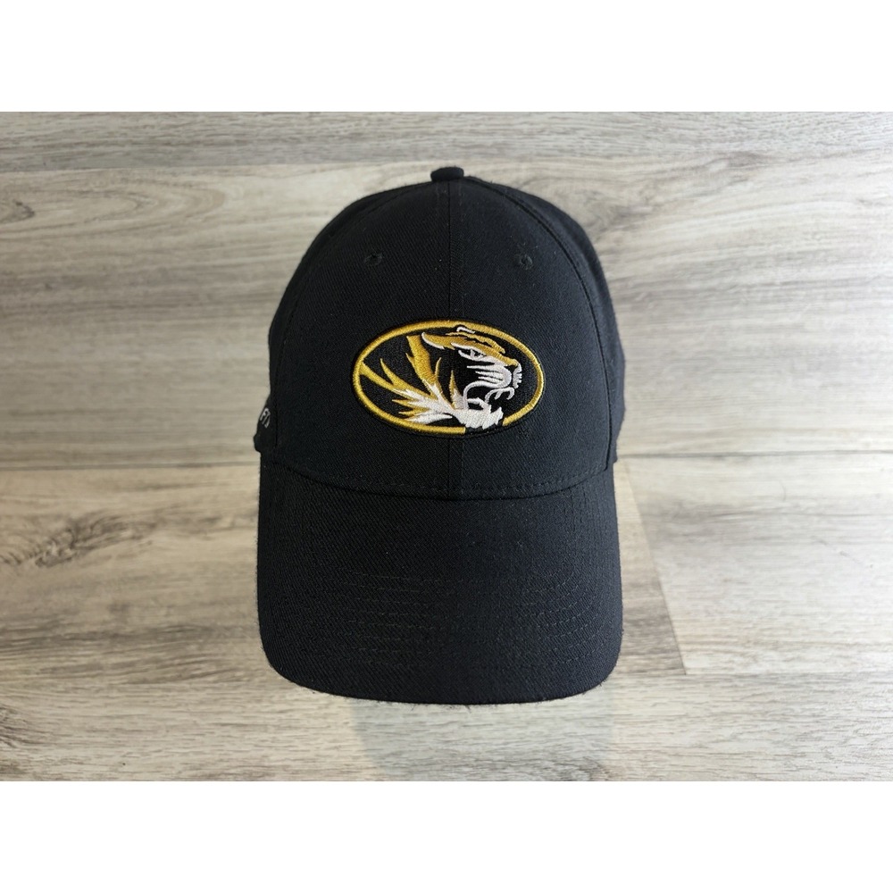Nike Dri Fit Legacy 91 Mizzou Missouri Tigers Hat Cap Stretch Black Embroidered